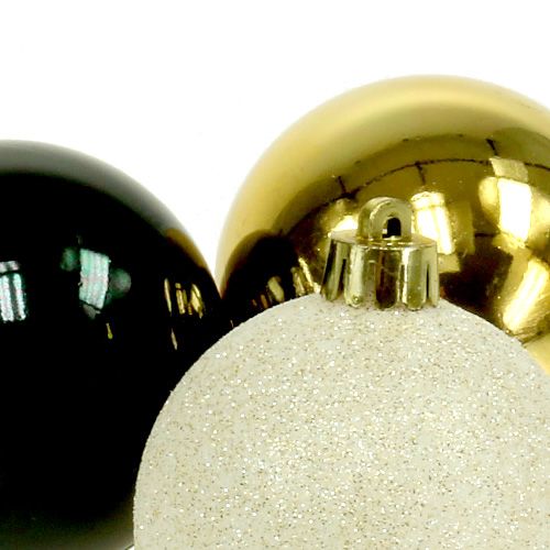 Artikel Julstruntsamling svart, guld Ø6cm 30st
