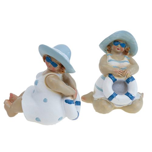 Floristik24 Maritime Deco Dam Deco Figures Baddeko H10/9,5cm Set om 2