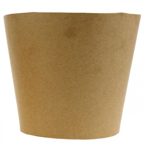 Artikel Planteringskärl, blomkruka, papperskruka naturlig Ø15cm H13cm 4st