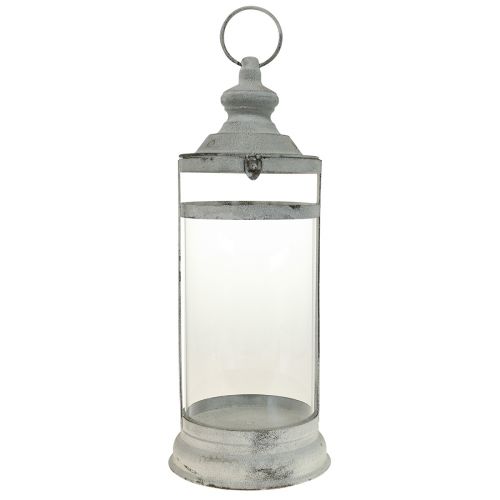 Deco Lantern Shabby Chic Lantern Vit Metall Ø15cm H46cm