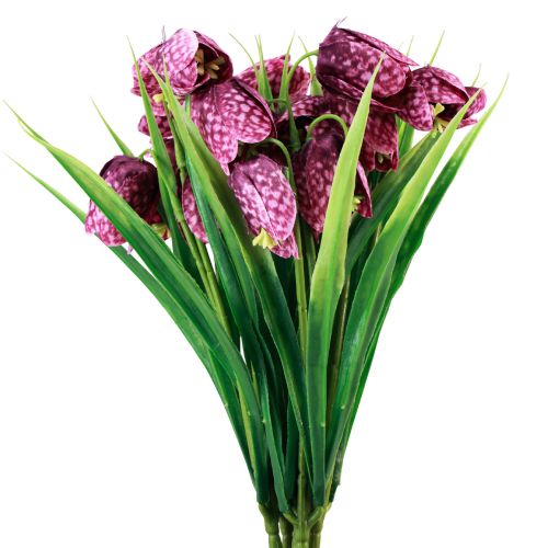 Artikel Fritillaria Lila Schackbräde Blomma Konstgjorda Blommor 28cm 6st