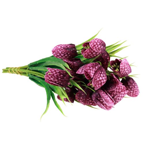 Artikel Fritillaria Lila Rutig Bräda Blomma Konstblommor 28cm 6 St