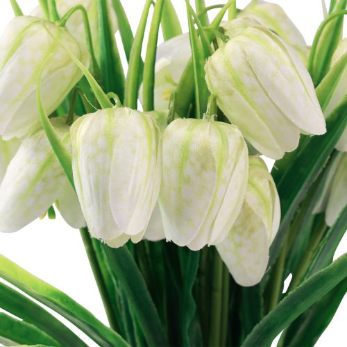 Artikel Fritillaria Vit Schackbräde Blomma Konstgjorda Blommor 38cm 6st