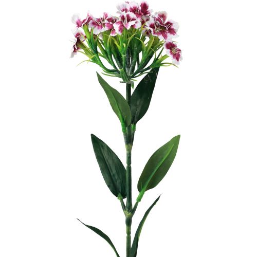 Artikel Skäggig nejlika Konstgjord blomma Lila Vit nejlika 52cm