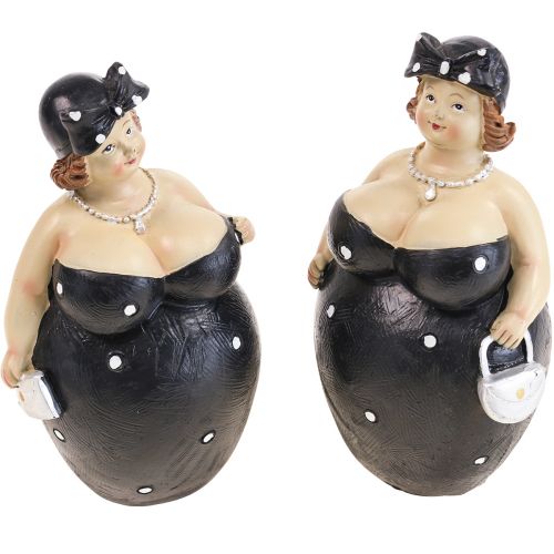 Floristik24 Dekorativ figur knubbig kvinna dam figur badrum dekoration H16cm set om 2