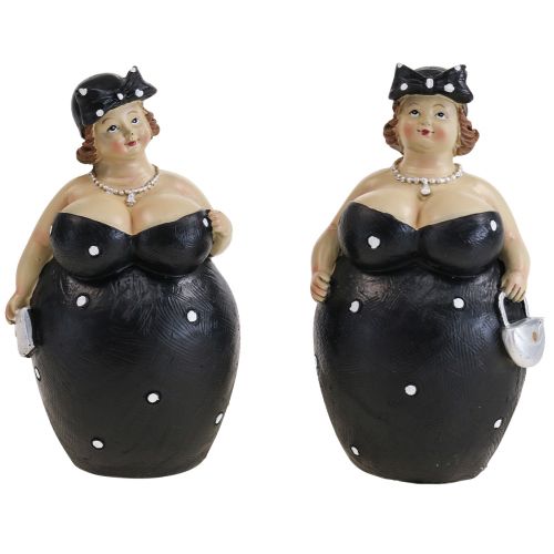 Floristik24 Dekorativ figur knubbig kvinna dam figur badrum dekoration H16cm set om 2