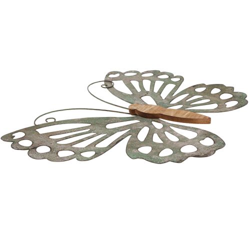 Floristik24 Väggkonst Butterfly Deco Metall Trä Vintage 46×43cm