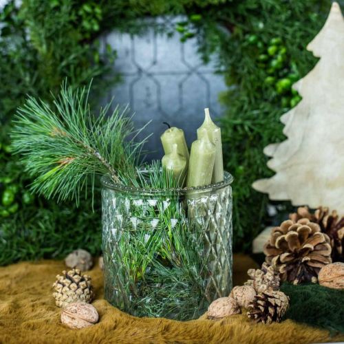 Floristik24 Dekorativ glaslykta Ø12cm H12,5cm