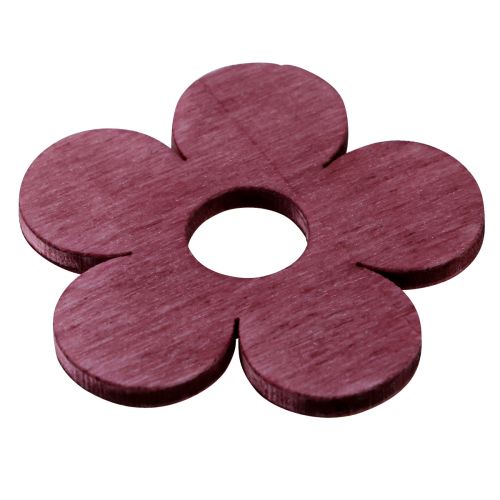 Artikel Scatter dekoration trä blommor bordsdekoration rosa lila vit Ø4cm 72st