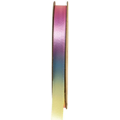 Artikel Presentband regnbågsband färgglad pastell 10mm 20m