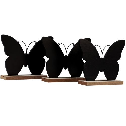 Floristik24 Bordsdekoration Trädekoration Fjäril Svart Natur 12cm 6 St