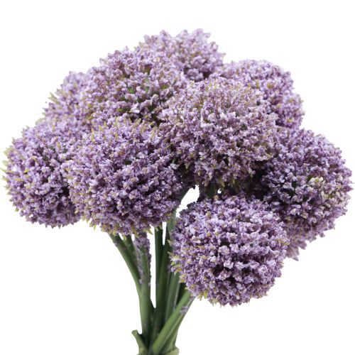 Artikel Konstgjorda blommor bollblomma allium konstgjord lila 25cm 12st