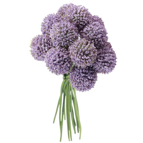Floristik24 Konstgjorda Blommor Bollblomma Allium Konstgjord Lila 25cm 12 st
