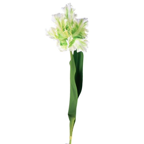 Konstgjord blomma papegoja tulpan konstgjord tulpan grön vit 69cm