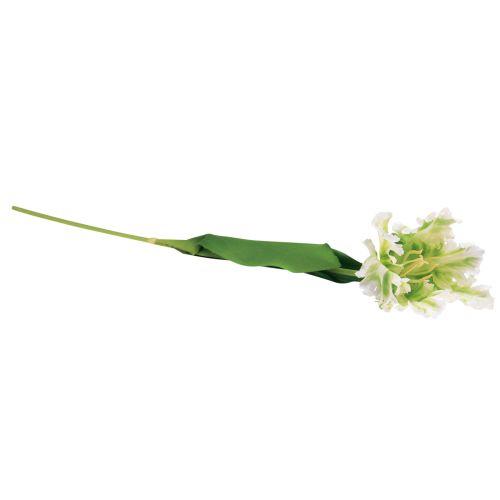 Artikel Konstgjord blomma papegoja tulpan konstgjord tulpan grön vit 69cm