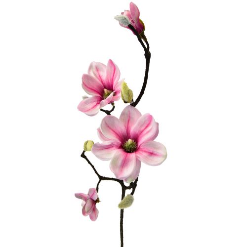 Artikel Artificiell Blomma Magnolia Branch Magnolia Konstgjord Rosa 59cm 3st