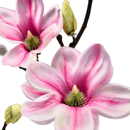 Artikel Artificiell Blomma Magnolia Branch Magnolia Konstgjord Rosa 59cm 3st