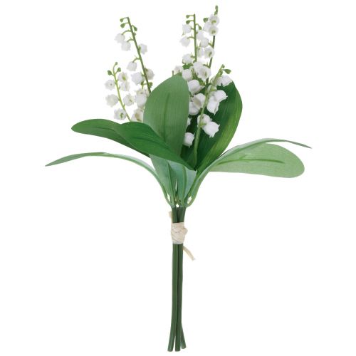 Artikel Dekorativa liljekonvalj konstgjorda vårblommor vita 31cm 3 st