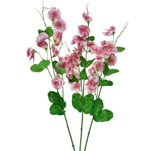 Floristik24 Konstgjorda blommor rosa vit vicker Vicia trädgårdsblommor 61cm 3st