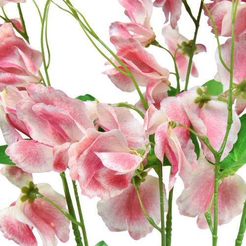Floristik24 Konstgjorda blommor rosa vit vicker Vicia trädgårdsblommor 61cm 3st