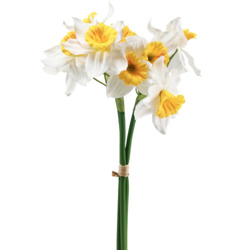 Konstgjorda påskliljor Vita sidenblommor Påskliljor 40cm 3st