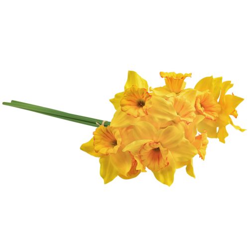 Artikel Påskliljor dekoration konstgjorda blommor gula påskliljor 38cm 3 st