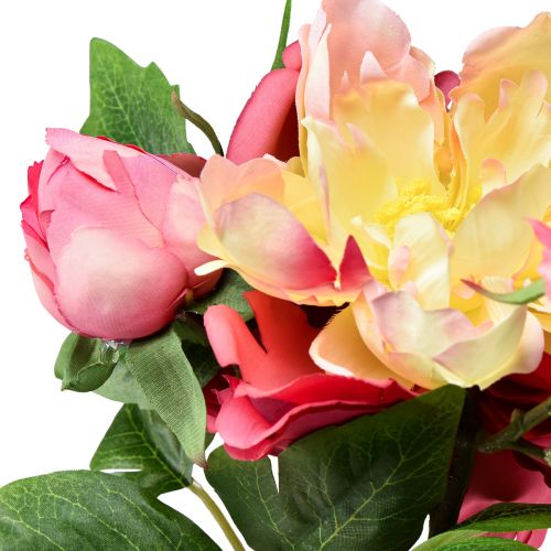 Artikel Pioner Siden Blommor Konstgjorda Blommor Rosa Rosa 68cm