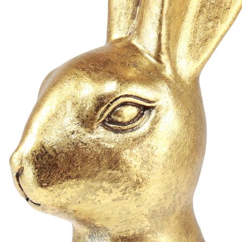 Floristik24 Dekorativ påskhare Guld Påskdekoration Kanin Sitter Antik H36cm