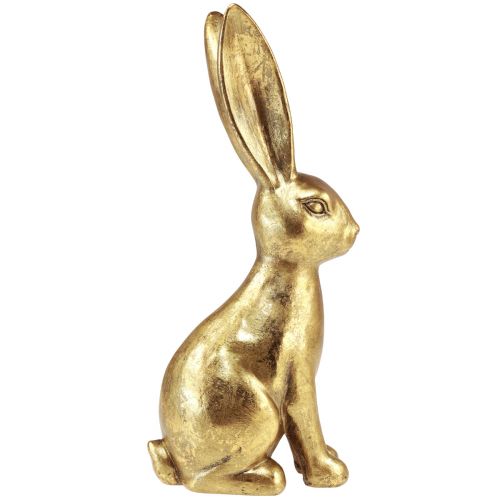 Floristik24 Dekorativ påskhare Guld Påskdekoration Kanin Sitter Antik H36cm