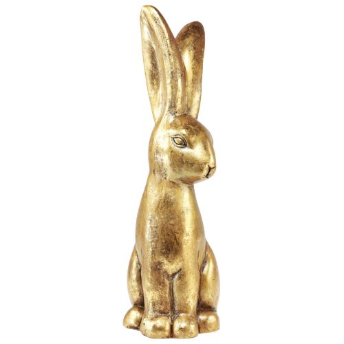 Floristik24 Dekorativ påskhare Guld Påskdekoration Kanin Sitter Antik H50cm