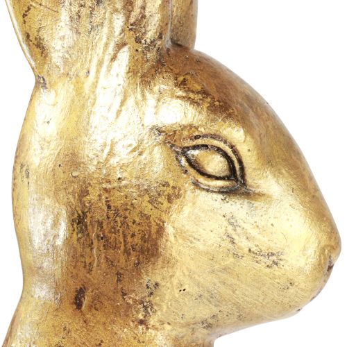 Floristik24 Dekorativ påskhare Guld Påskdekoration Kanin Sitter Antik H50cm