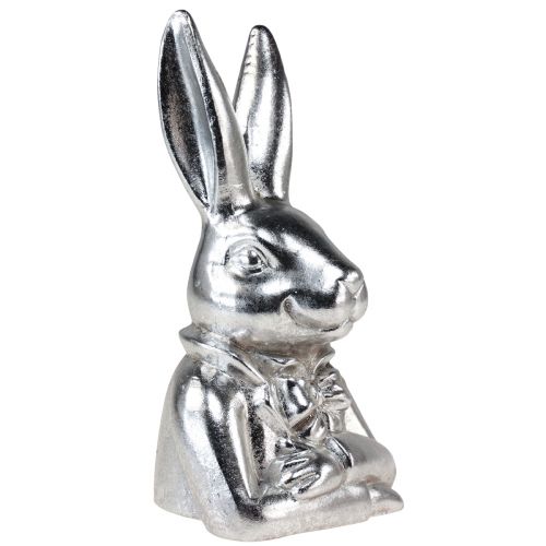 Artikel Dekorativ påskhare Silver Keramik Dekorativ kaninbyst H23cm