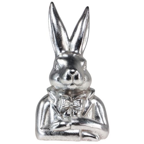 Artikel Dekorativ påskhare Silver Keramik Dekorativ kaninbyst H23cm