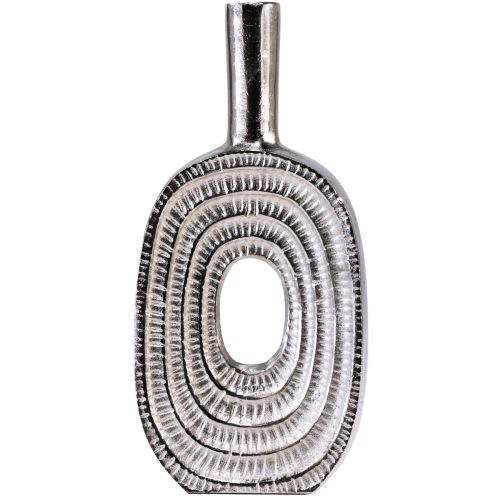 Floristik24 Dekorativ vas silver metall vas snigel skal spiral H31cm