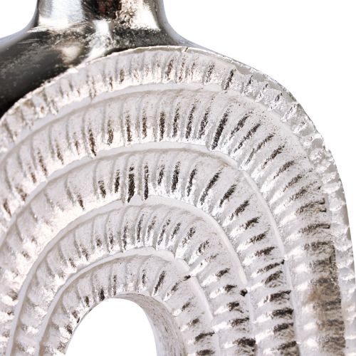 Floristik24 Dekorativ vas silver metall vas snigel skal spiral H31cm