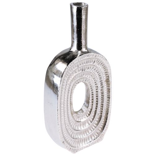 Floristik24 Dekorativ vas silver metall vas snigel skal spiral H31cm