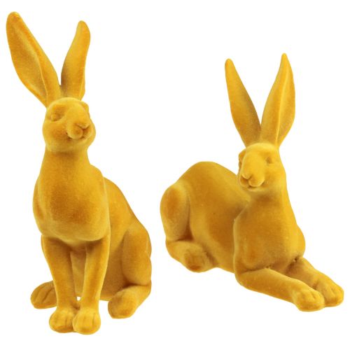 Påskhare dekorativ kanin figur curry Påskhare par 16cm 2 st