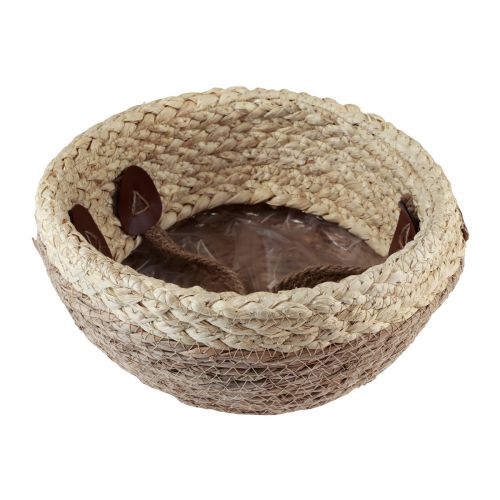 Artikel Korg med handtag växtkorg sjögräsjute Ø23cm H20cm