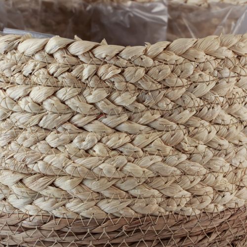 Artikel Korg sjögräs tvåfärgad korg med handtag Ø25cm H24cm