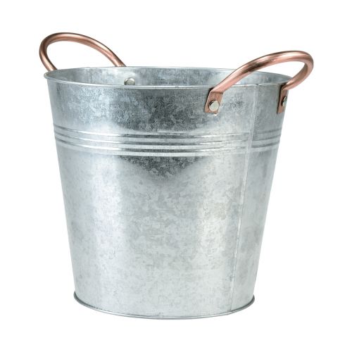 Floristik24 Blomkruka med handtag metall hink planter Ø25cm H21cm