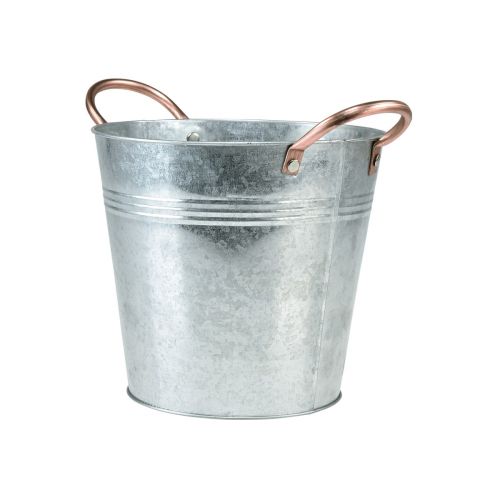 Artikel Blomkrukshink med handtag metalldekor Ø19cm H17cm