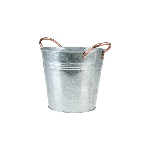 Floristik24 Miniblomkruka med handtag metallhink Ø12cm H10cm 6st