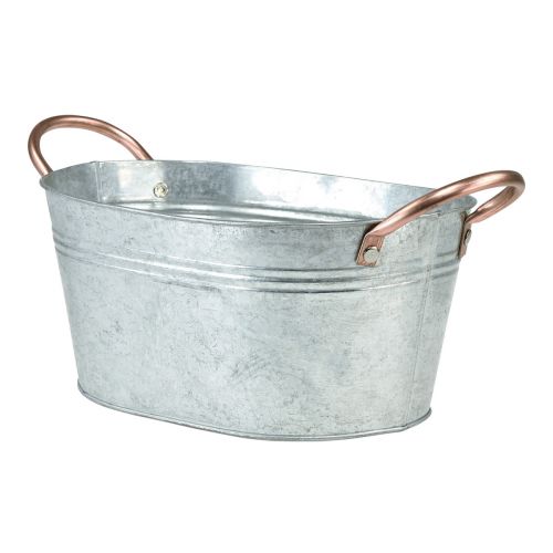 Artikel Blomskål med handtag metallskål tvåfärgad 23×15,5×10,5cm