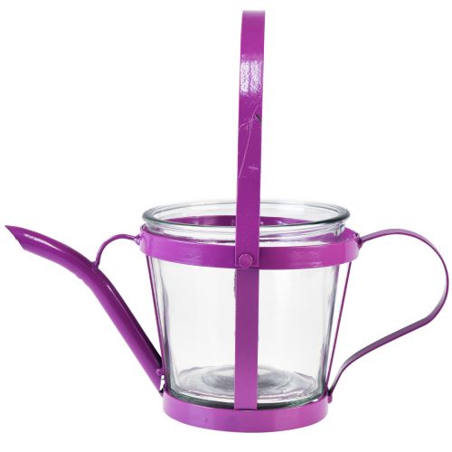 Artikel Lykta glas dekorativ vattenkanna metall rosa Ø14cm H13cm