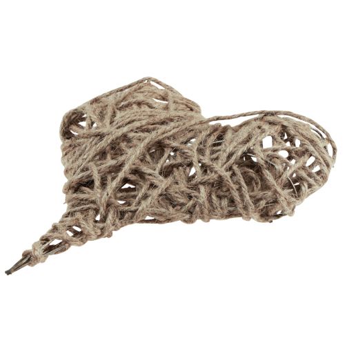 Floristik24 Dekorativ hjärtmetall naturlig täckt vårdekor 20×22cm