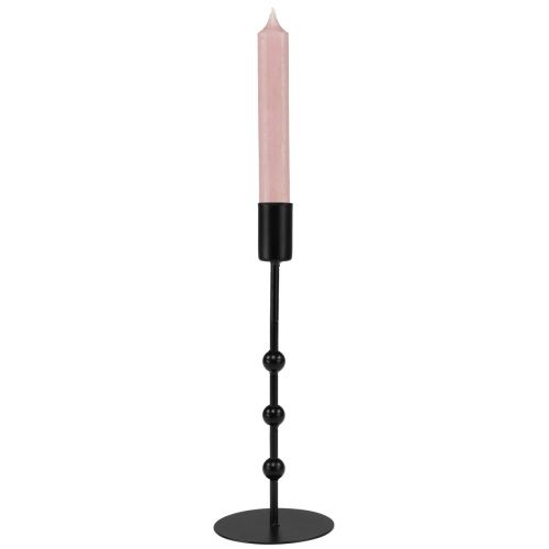 Artikel Stickljusstake ljusstake svart metall Ø7cm H19,5cm