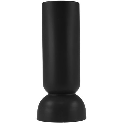 Keramikvas Svart Modern Oval Form Ø11cm H25,5cm
