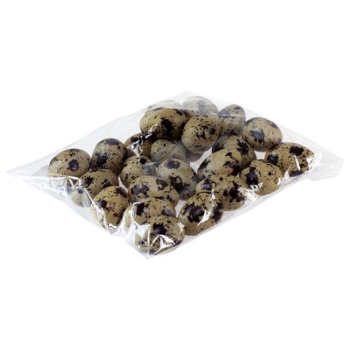Floristik24 Konstgjorda Vaktelägg Dekorägg Grön Plast 4cm 24 st