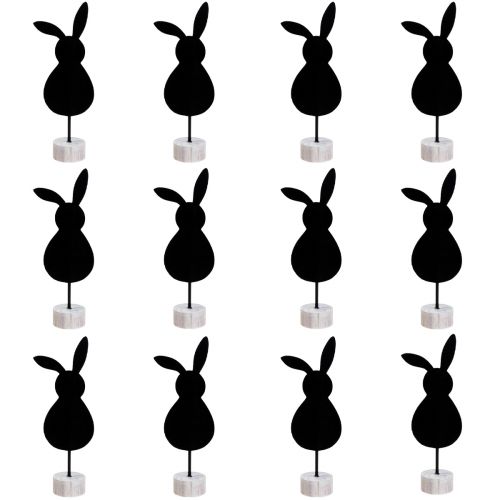 Artikel Stativ bordsdekoration Påskharar filt svart 19cm 12st