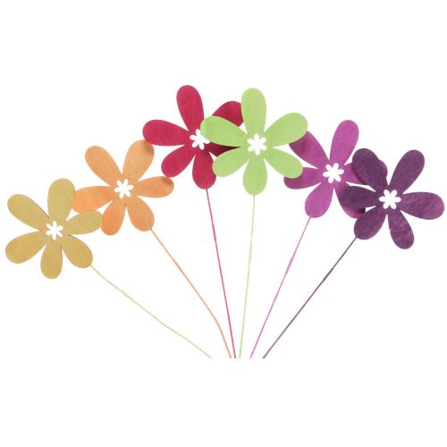 Artikel Vårdekoration blompluggar träblomma 30,5cm 18 st